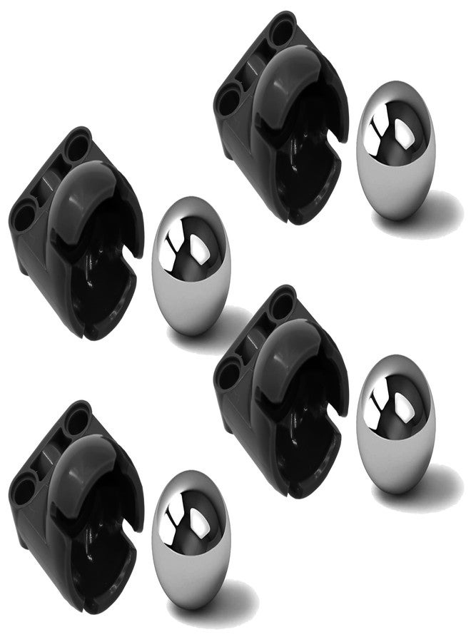 SEEMEY Steering Ball Joint-Large-Receptacle 4610380 92911 & Technic-Ball-Steel (18mm Diameter) 99948, 4 Set Compatible with Lego-Technic-Part - Image 2